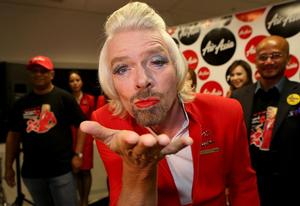 Richard Branson Becomes AirAsia Stewardess For Tony